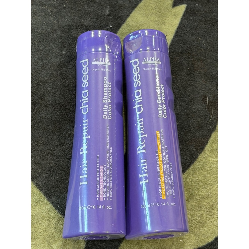 Alpha New York Hair Repair Chia Seed Daily Shampoo & Conditioner Set 10.14oz Duo
